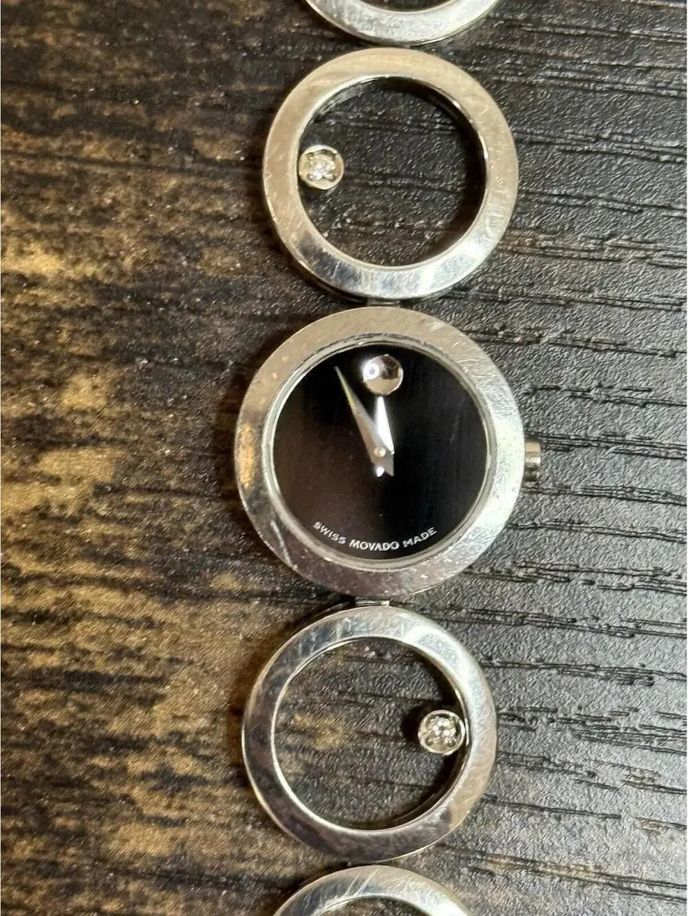 MOVADO Ono Diamond Quartz Black Dial Ladies Watch